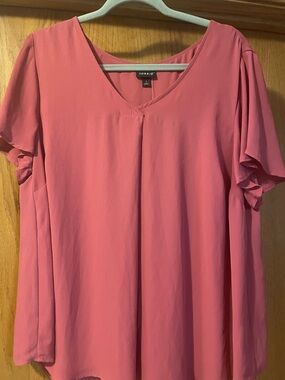 Torrid V-Neck Flutter Sleeve Blouse